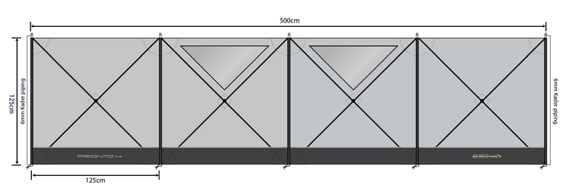 Outdoor Revolution Pronto Compact 4 Panel Windbreak (125 x 500)