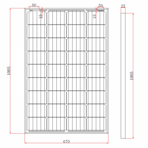 120W solar panel with 5m cable
