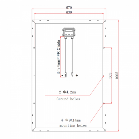 120W solar panel with 5m cable