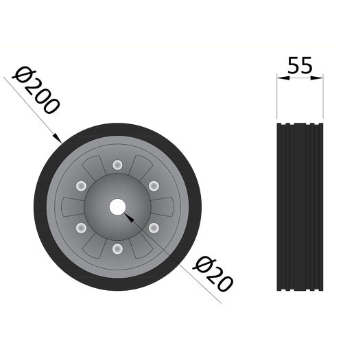 Maypole Spare Wheel for MP9721 & MP9724 Jockey Wheels