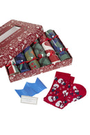 SOCK SHOP MENS & WOMENS CHRISTMAS CRACKER BAMBOO SOCKS 6-PAIR GIFT BOX