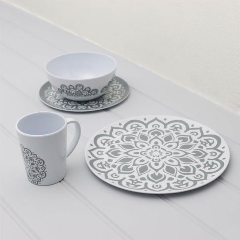 Leisurewize Mandala 16 Piece Melamine Dinner Set