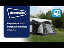 Leisurewize Baywatch 355 Caravan Air Awning, With Multi-inflation Point (LWA36)