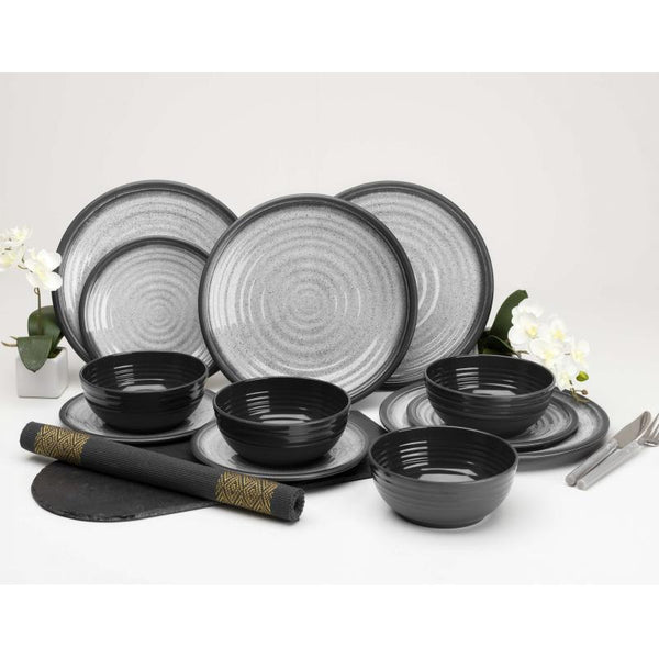 Granite Grey 12 pc Dinner Set - Premium Melamine